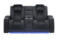 U8000 Pwr Console Rec Loveseat with PHR, LED and Speaker