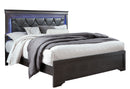 POMPEI METALLIC GREY FULL BED WITH LED - My Sweet Home Furniture (Queens, NY)