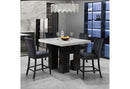 D04 WHITE BAR TABLE AND 6 D04 BLACK BAR STOOL - My Sweet Home Furniture (Queens, NY)