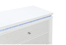ALINA WHITE NIGHTSTAND WITH COOLER, LED, SPEAKER AND USB - My Sweet Home Furniture (Queens, NY)