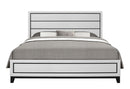 KATE WHITE KING BED, DRESSER, MIRROR AND NIGHTSTAND
