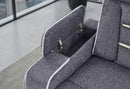 U1895 GREY P2 CONSOLE RECLINING LOVESEAT WITH IS AND LED