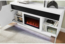 AILEEN WHITE 66" ENT UNIT W/LED, SPEAKERS, CRYSTAL AND POP-UP DOORS - My Sweet Home Furniture (Queens, NY)