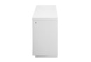 AILEEN WHITE 76" ENT UNIT W/LED, SPEAKERS, CRYSTAL AND POP-UP DOORS - My Sweet Home Furniture (Queens, NY)