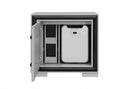 AMELIA GREY/BLACK NIGHTSTAND WITH COOLER AND SPEAKER - My Sweet Home Furniture (Queens, NY)