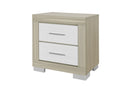 EMMA NATURAL/WHITE NIGHTSTAND - My Sweet Home Furniture (Queens, NY)