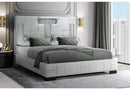 OSCAR GREY QUEEN BED NO WOOD TRIM - My Sweet Home Furniture (Queens, NY)
