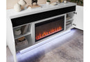 AILEEN WHITE 76" ENT UNIT W/LED, SPEAKERS, CRYSTAL AND POP-UP DOORS - My Sweet Home Furniture (Queens, NY)