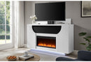 AVEENA WHITE 76" ENT UNIT WITH TV, LED, SPEAKERS, CRYSTAL AND POP-UP - My Sweet Home Furniture (Queens, NY)