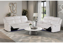 U6026 BLANCHE WHITE REC SOFA/CONSOLE REC LOVESEAT WITH LED & SPEAKER - My Sweet Home Furniture (Queens, NY)