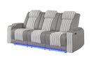 U8000 GREY PWR REC SOFA W/PHR, DDT, READING LIGHT & LED LIGHT