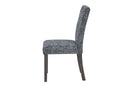 D86 GREY DINING CHAIR WITH BROWN LEGS - My Sweet Home Furniture (Queens, NY)