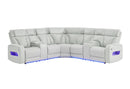 U8611 BLANCHE SILVER SECTIONAL WITH LED