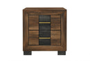 OPTIMUS BROWN/BLACK NIGHTSTAND - My Sweet Home Furniture (Queens, NY)