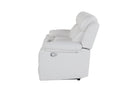 U6026 BLANCHE WHITE CONSOLE RECLINING LOVESEAT WITH LED AND SPEAKER - My Sweet Home Furniture (Queens, NY)