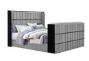 ISABELLA GREY KING BED W/LED, TV LIFT, SPEAKER AND FIREPLACE - My Sweet Home Furniture (Queens, NY)