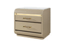GENESIS GOLD NIGHTSTAND WITH LED - My Sweet Home Furniture (Queens, NY)