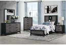 LISBON GREY/BLACK BOOKCASE TWIN BED, DRESSER, MIRROR AND NIGHTSTAND - My Sweet Home Furniture (Queens, NY)