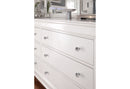POMPEI METALLIC WHITE QUEEN BED, DRESSER, MIRROR AND 2 NIGHTSTANDS - My Sweet Home Furniture (Queens, NY)