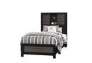 LISBON GREY/BLACK BOOKCASE TWIN BED - My Sweet Home Furniture (Queens, NY)