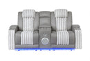 U8000 Pwr Console Rec Loveseat with PHR, LED and Speaker