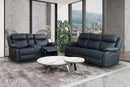 U6026 BLACK PU 72A REC SOFA/CONSOLE REC LOVESEAT W/LED & SPEAKER - My Sweet Home Furniture (Queens, NY)