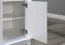 LILY WHITE ENTERTAINMENT UNIT 72 W/ LED, SPEAKERS, CRYSTAL INSERTS - My Sweet Home Furniture (Queens, NY)