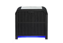 BECKETT WHITE/BLACK NIGHTSTAND WITH LED, COOLER AND SPEAKER - My Sweet Home Furniture (Queens, NY)