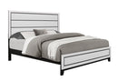 KATE WHITE KING BED, DRESSER, MIRROR AND NIGHTSTAND