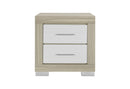 EMMA NATURAL/WHITE NIGHTSTAND - My Sweet Home Furniture (Queens, NY)