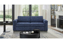 U0211 NAVY PULL OUT SOFA BED WITH LED ACRYLIC SHELVES AND SPEAKERS - My Sweet Home Furniture (Queens, NY)