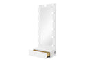 ELLA WHITE NARROW TALL MIRROR WITH LED AND SPEAKER - My Sweet Home Furniture (Queens, NY)