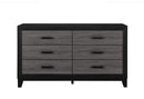 LISBON GREY/BLACK BOOKCASE TWIN BED, DRESSER, MIRROR AND NIGHTSTAND - My Sweet Home Furniture (Queens, NY)