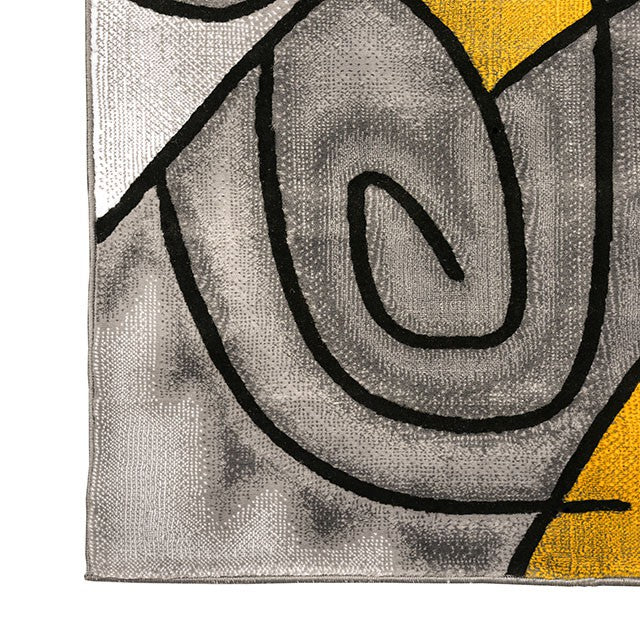 Sivas Charcoal Yellow 8' X 10' Area Rug - My Sweet Home Furniture (Queens, NY)