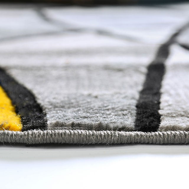 Sivas Charcoal Yellow 8' X 10' Area Rug - My Sweet Home Furniture (Queens, NY)