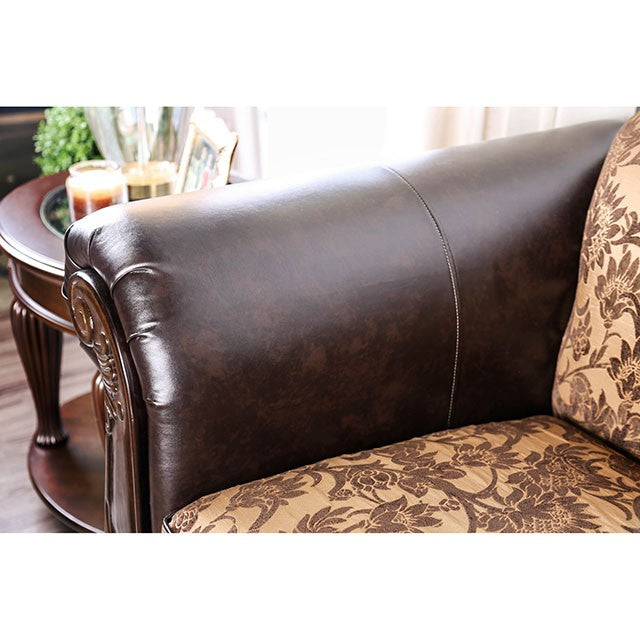 Quirino Tan/Dark Brown Sofa - My Sweet Home Furniture (Queens, NY)