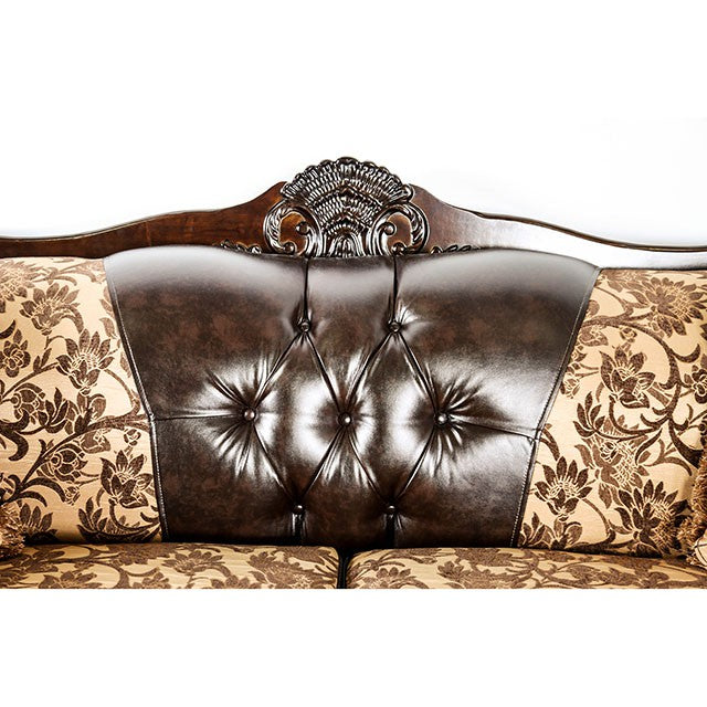Quirino Tan/Dark Brown Sofa - My Sweet Home Furniture (Queens, NY)