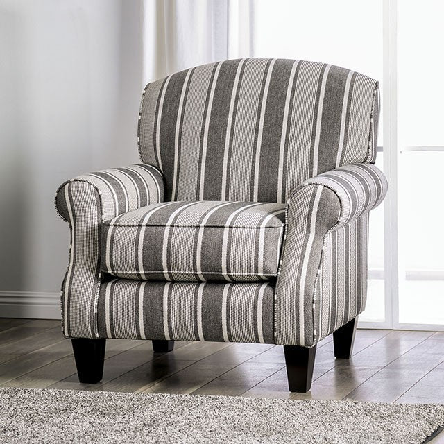 Ames Striped Chair - My Sweet Home Furniture (Queens, NY)